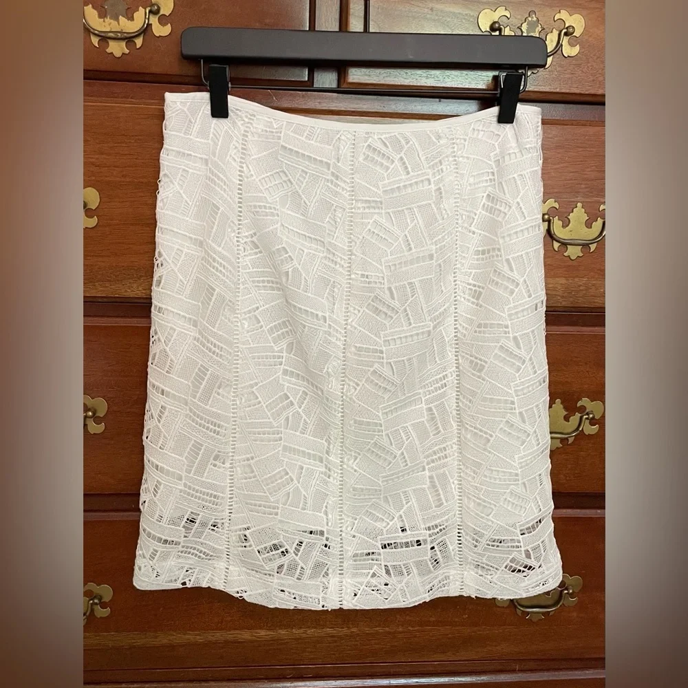 Bebe White Knee-Length Pencil Skirt Cocktail